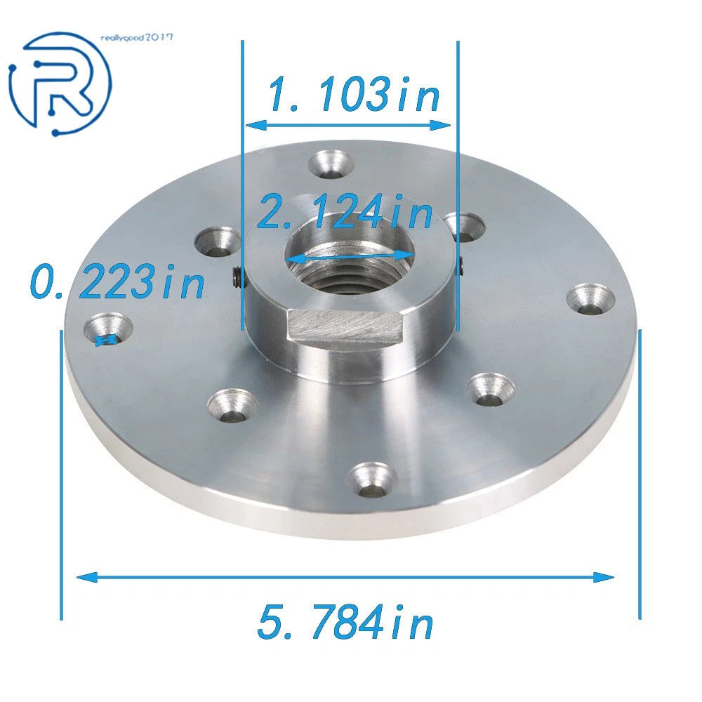 6 Inch Wood Lathe Face Plate for 1-1/4" × RH 8tpi (With Set Screws)
