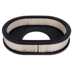 Set of 2 Black Chrome Half Finned Air Cleaners with Washable Filter