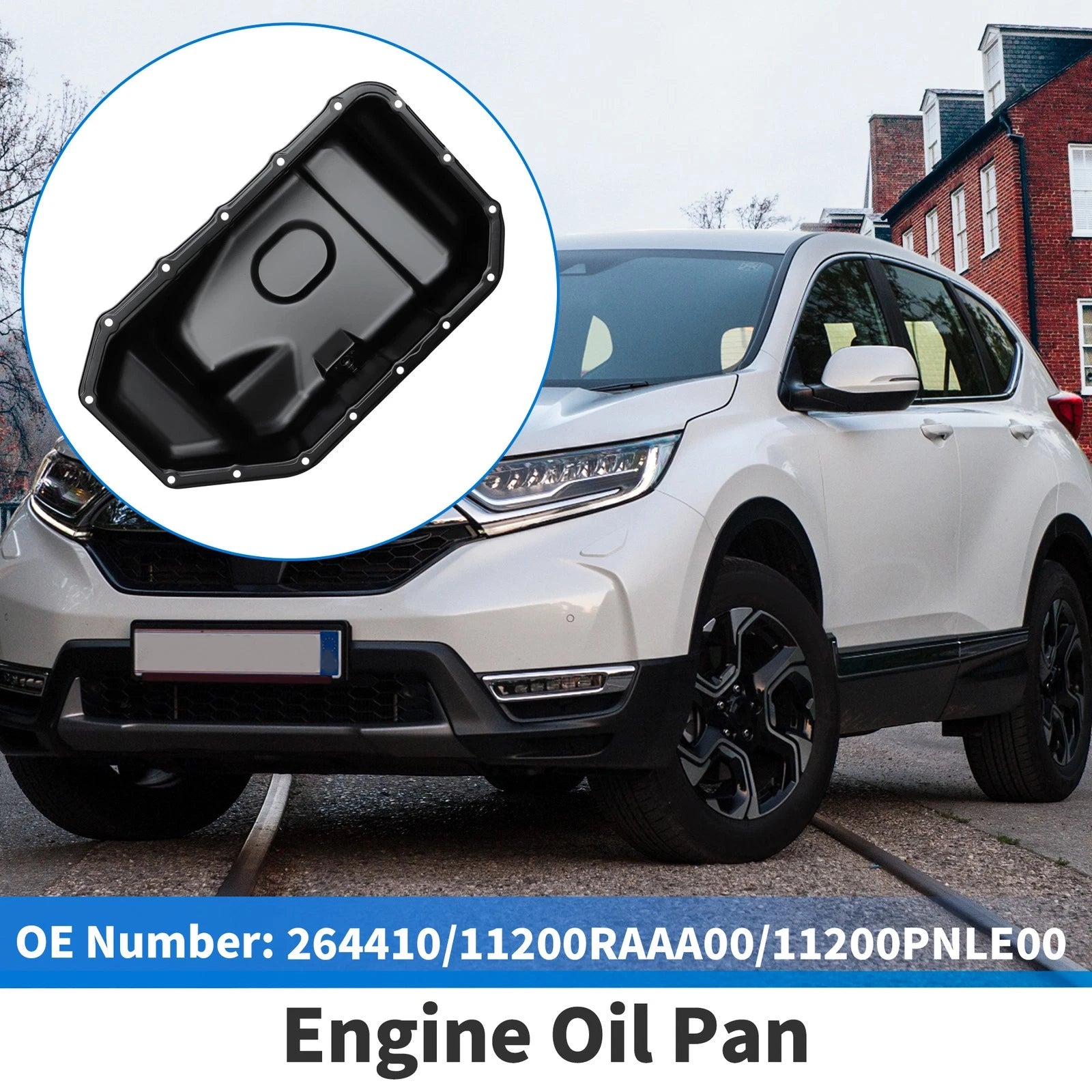 1 Pc Engine Oil Pan No. 264410/11200RAAA00 for Honda CRV (2002–2006) Steel Black