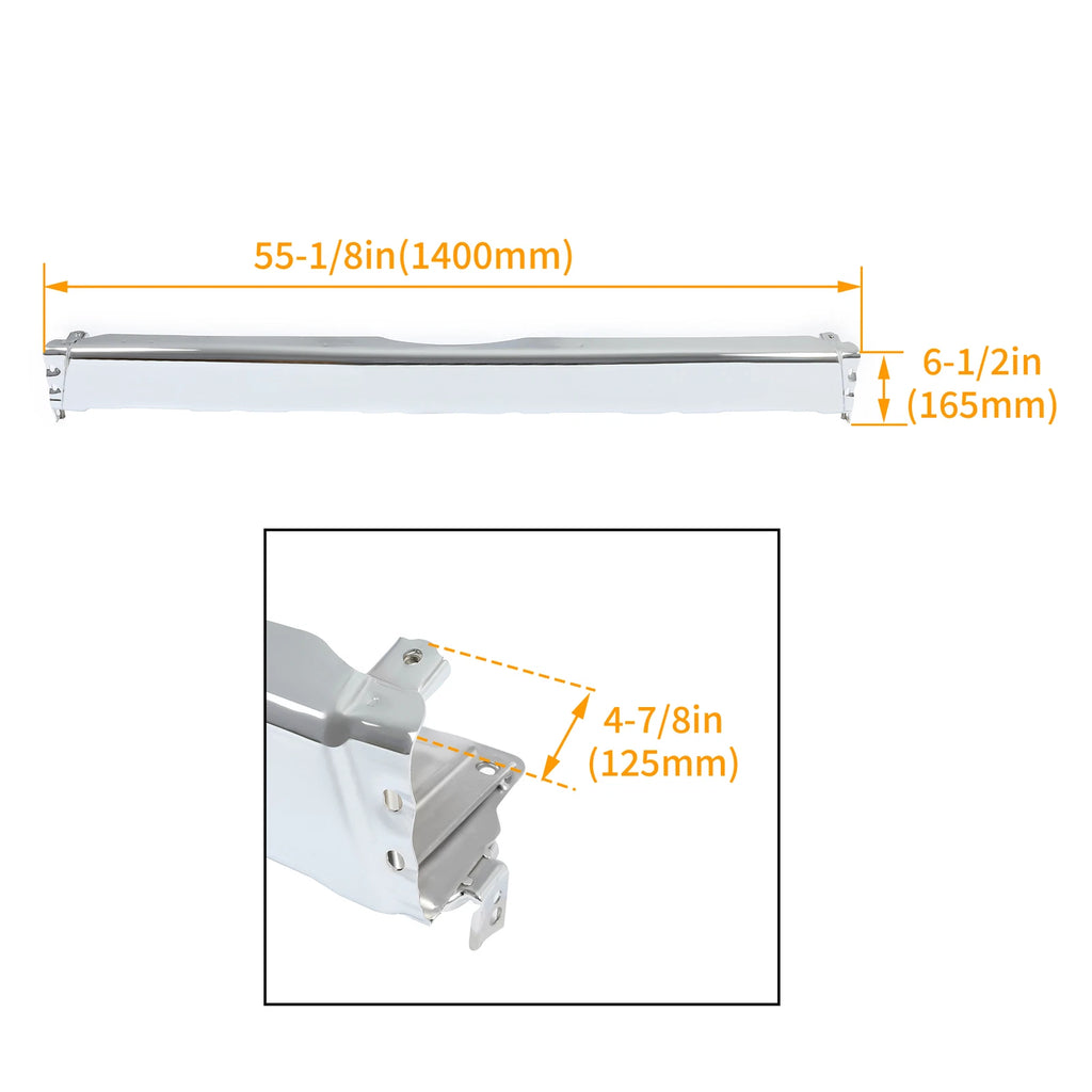 Chrome Step Bumper Face Bar for Toyota 4Runner (1996–1998) #5210535130