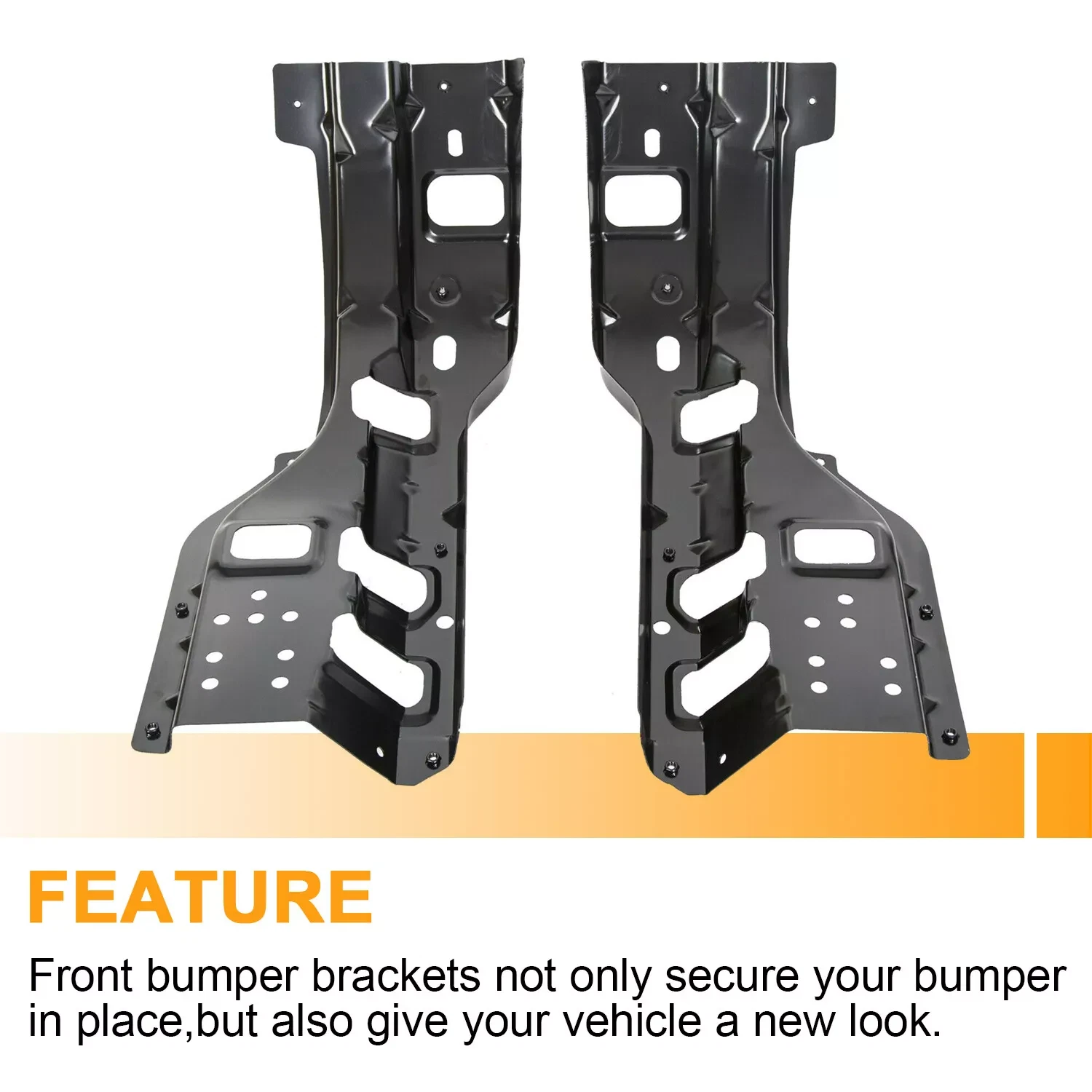 Set of 6 Front Bumper Impact Brackets for Silverado 2500HD 3500HD (2011-2014)