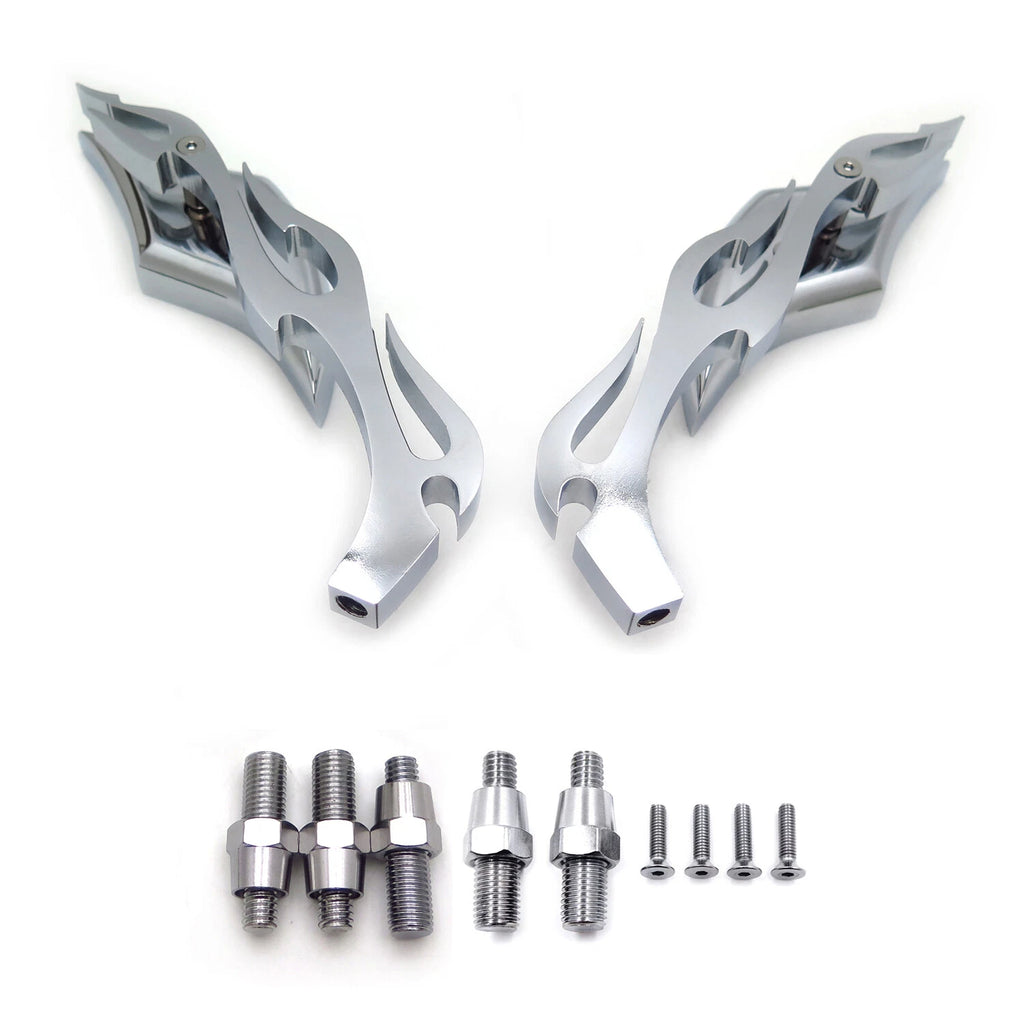 Alloy Twist Diamond Custom Mirror for Honda Kawasaki Suzuki Cruiser (All Years)
