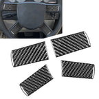Set of 4 Carbon Fiber Look Steering Wheel Cover Panels for Chrysler 300 300C (2005–2010)