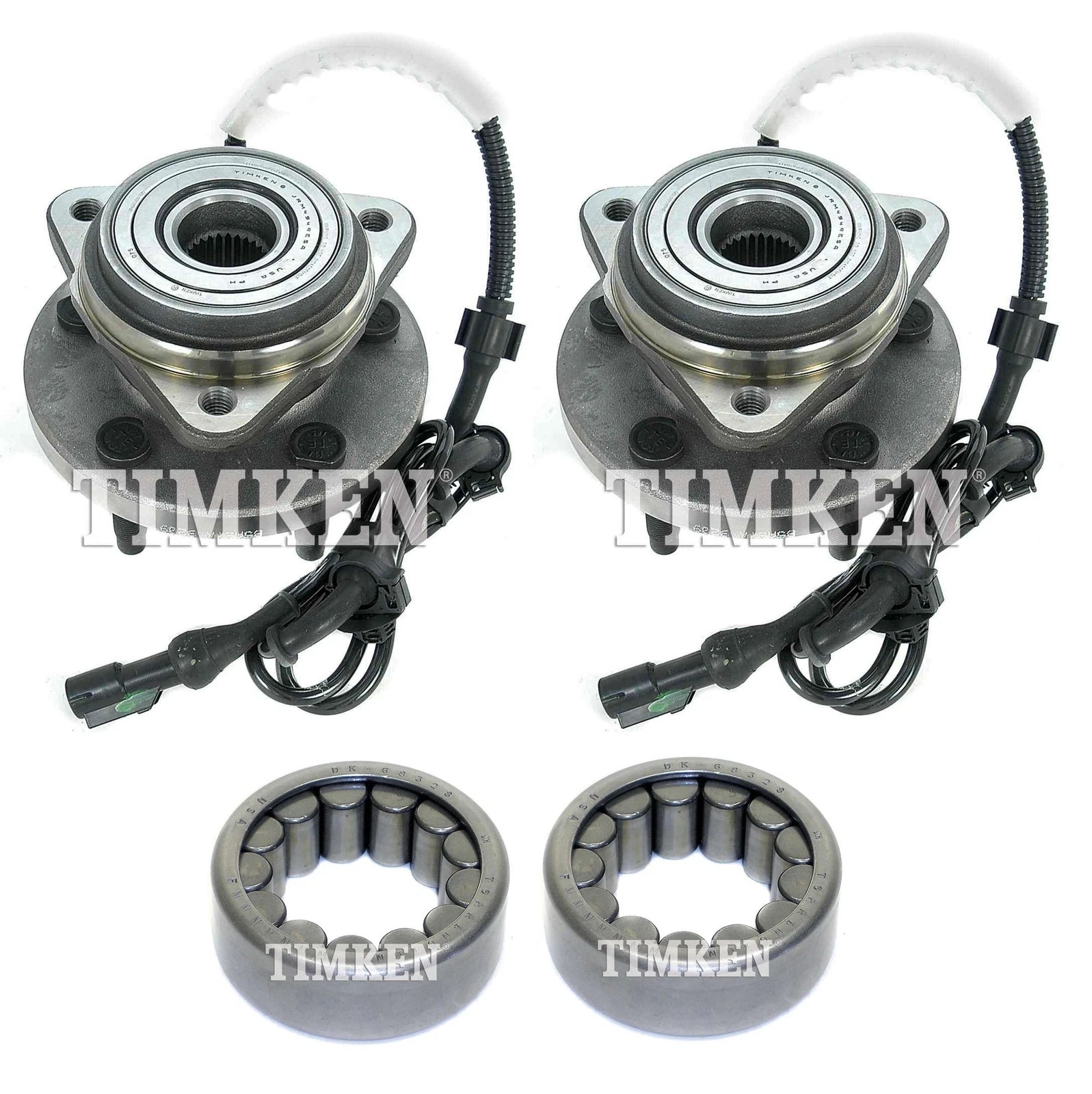 Front and Rear Wheel Bearings & Hubs Kit for Mazda B3000 (1998–2006)