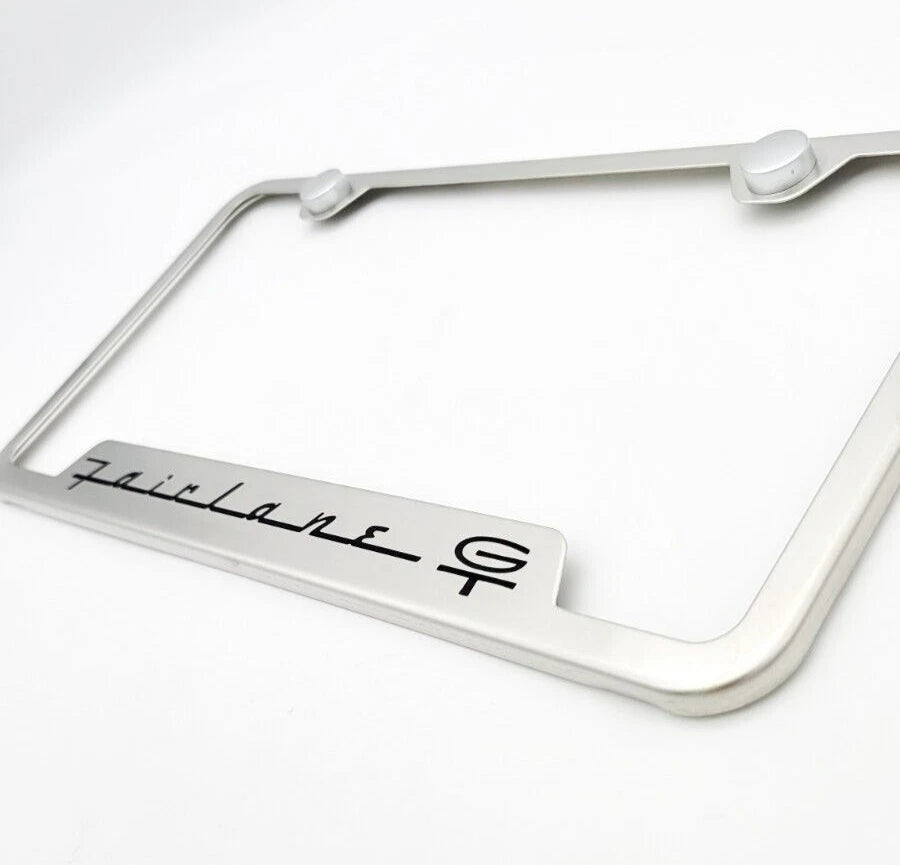 Brushed Stainless License Plate Frame Replacement for Ford Fairlane GT (1963–1963)
