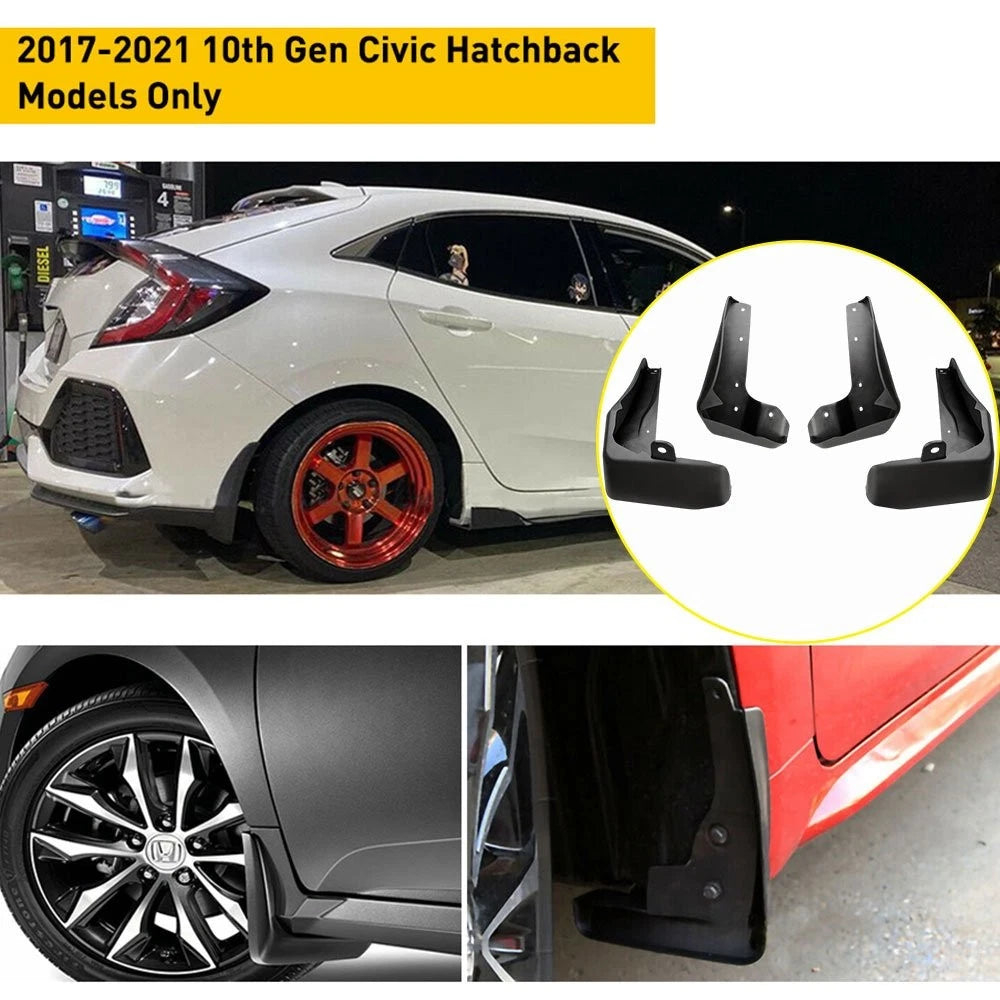 Mud Guards Splash Flaps for Honda Civic 10th Hatchback (2017–2021)