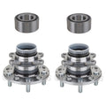 Set of 4 NTN Wheel Bearings & Rear Hub Assemblies for Hyundai Kia (FWD)
