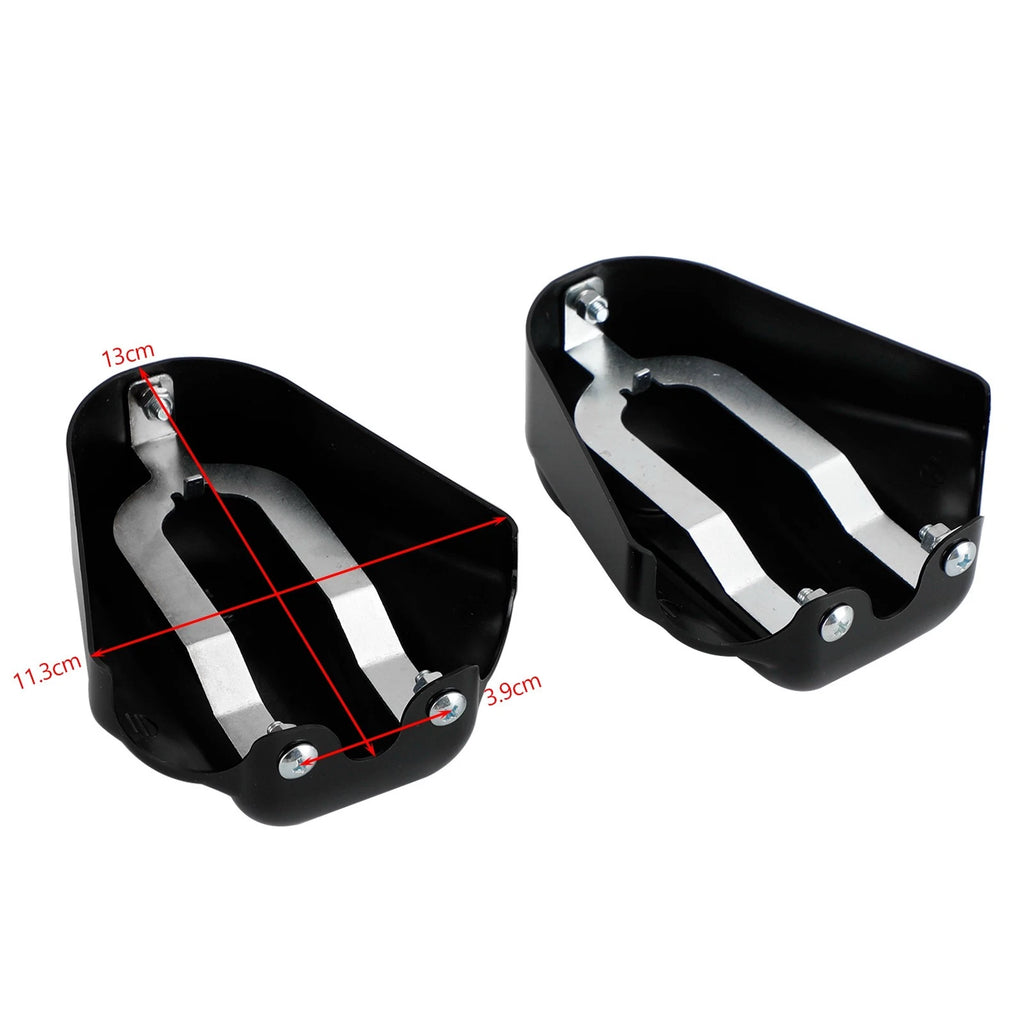 Bar Shield Rear Axle Covers for Harley Softail FLS FLSTN (2008–2017) Black