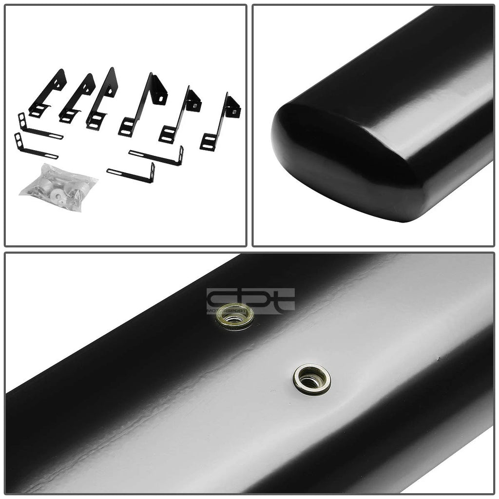 Set of 2 Black Oval Side Step Nerf Bars for GMC Sierra Crew Cab (1999–2014)