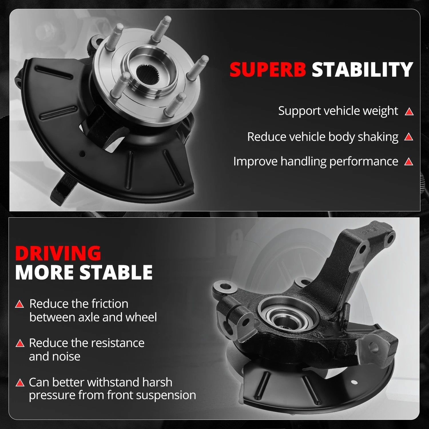 Front Right Loaded Wheel Bearing Knuckle for Ford Escape 2001–2012