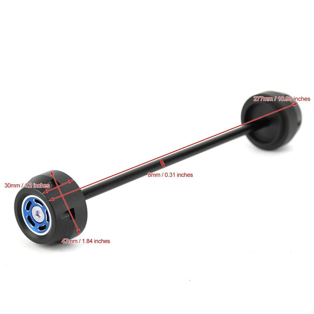 Axle Sliders Wheel Protector Set for BMW F 900 R (2019–2023) - Blue