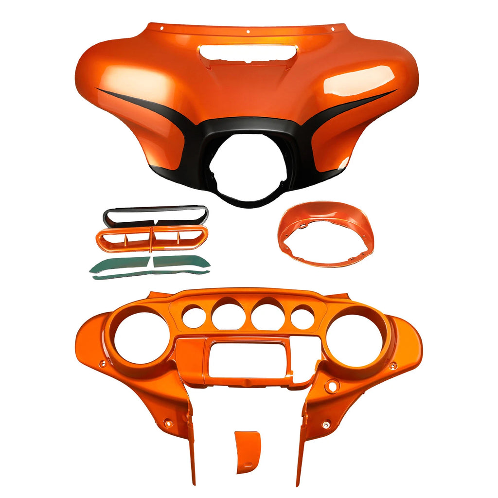 Inner & Outer Fairings for Harley FLHXSE (2014–2023) Scorched Orange/Black Denim