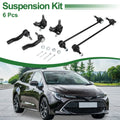 6X Front Suspension Kit Tie Rod Ends Sway Bar Link Ball Joint for Toyota RAV4 (2013–2018)