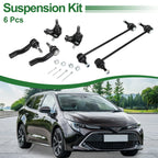 6X Front Suspension Kit Tie Rod Ends Sway Bar Link Ball Joint for Toyota RAV4 (2013–2018)