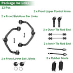 12 Pcs Front Upper Control Arms for Ford Ranger (1998–2011) No.K80052/K80054
