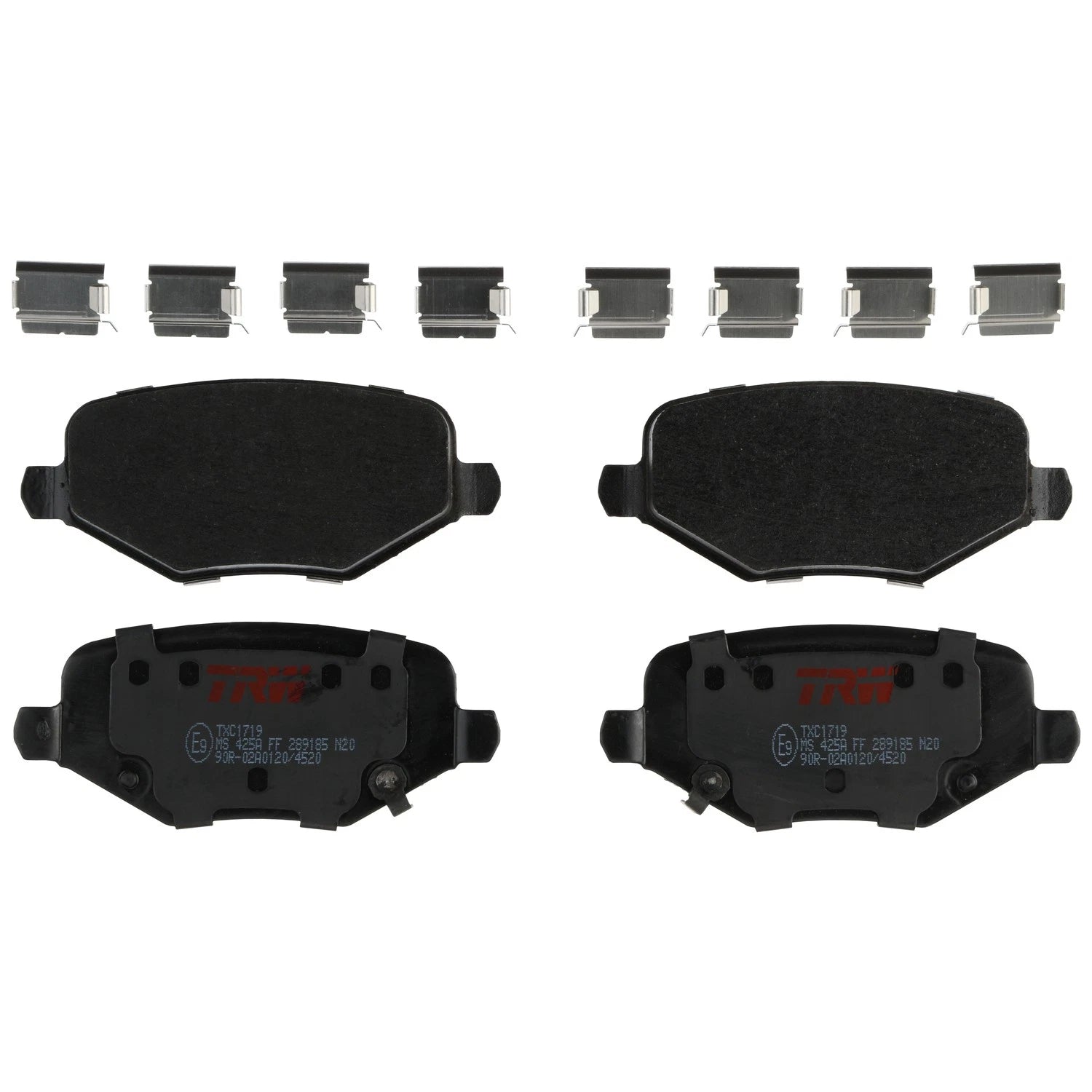 Set of 4 Disc Brake Pads for Dodge Grand Caravan (2012–2016)