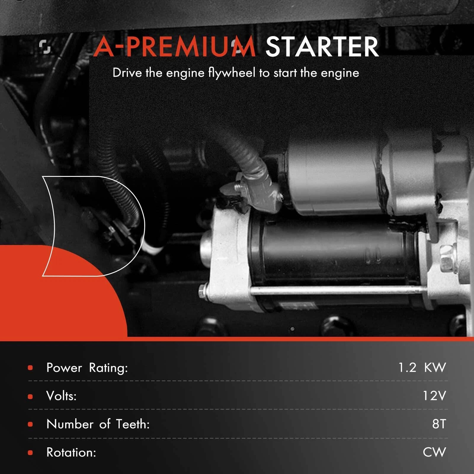 Starter for Mitsubishi Lancer, Mirage (1998-2003)