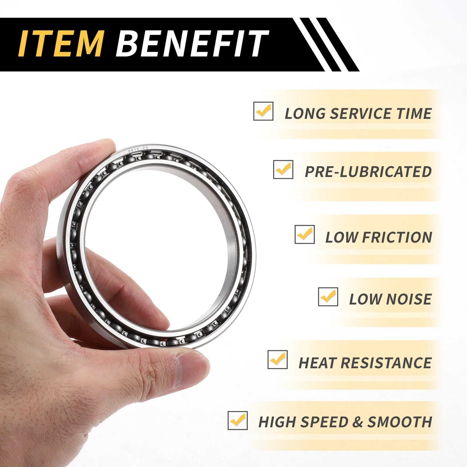 Deep Groove Ball Bearing 70x90x10mm for Scooter Skateboard (6814)