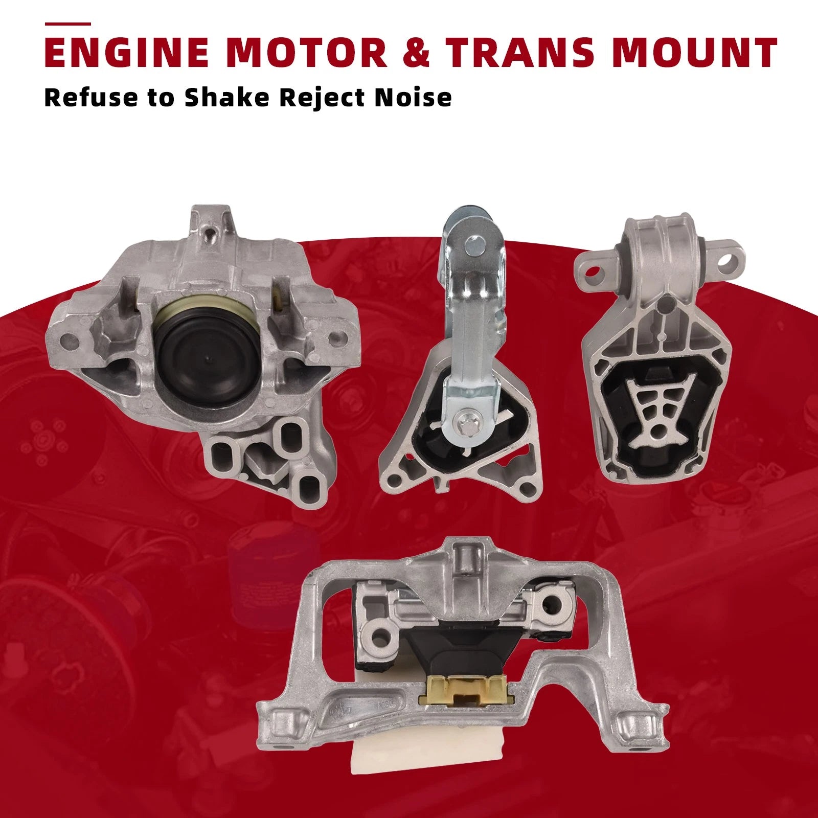 Set of 4 Engine Motor & Transmission Mounts for Mercedes-Benz CLA250 GLA250 (2014–2020)