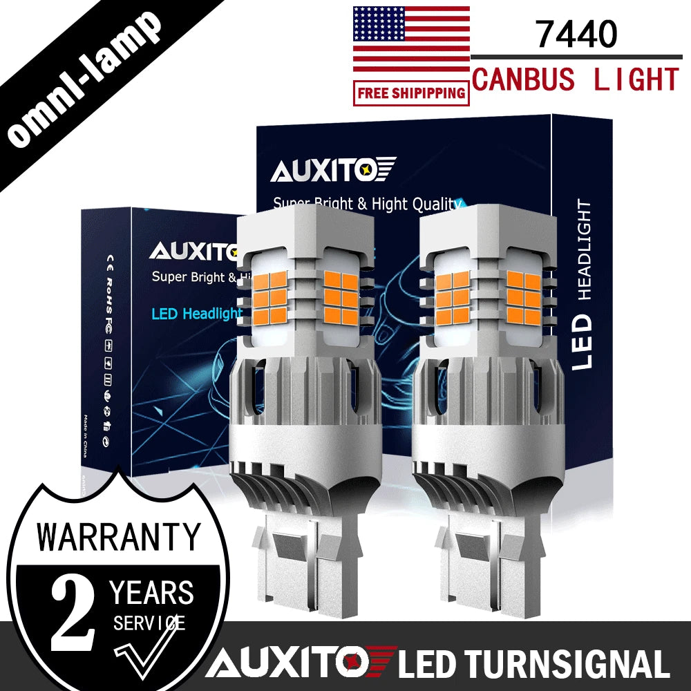 2X Amber 7440 LED Turn Signal Light Bulbs for Dodge Journey (2011–2019)