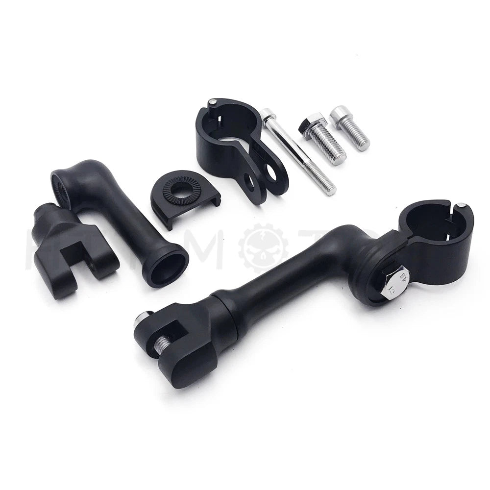 1.5" Angled Adjustable Footpeg Mounting Kit for Universal Motorcycle