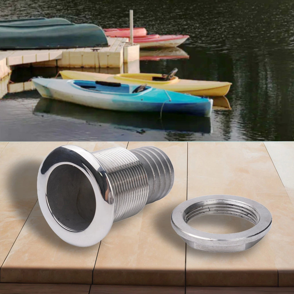 316 Stainless Steel Straight Through Hull Drain for Marine Applications