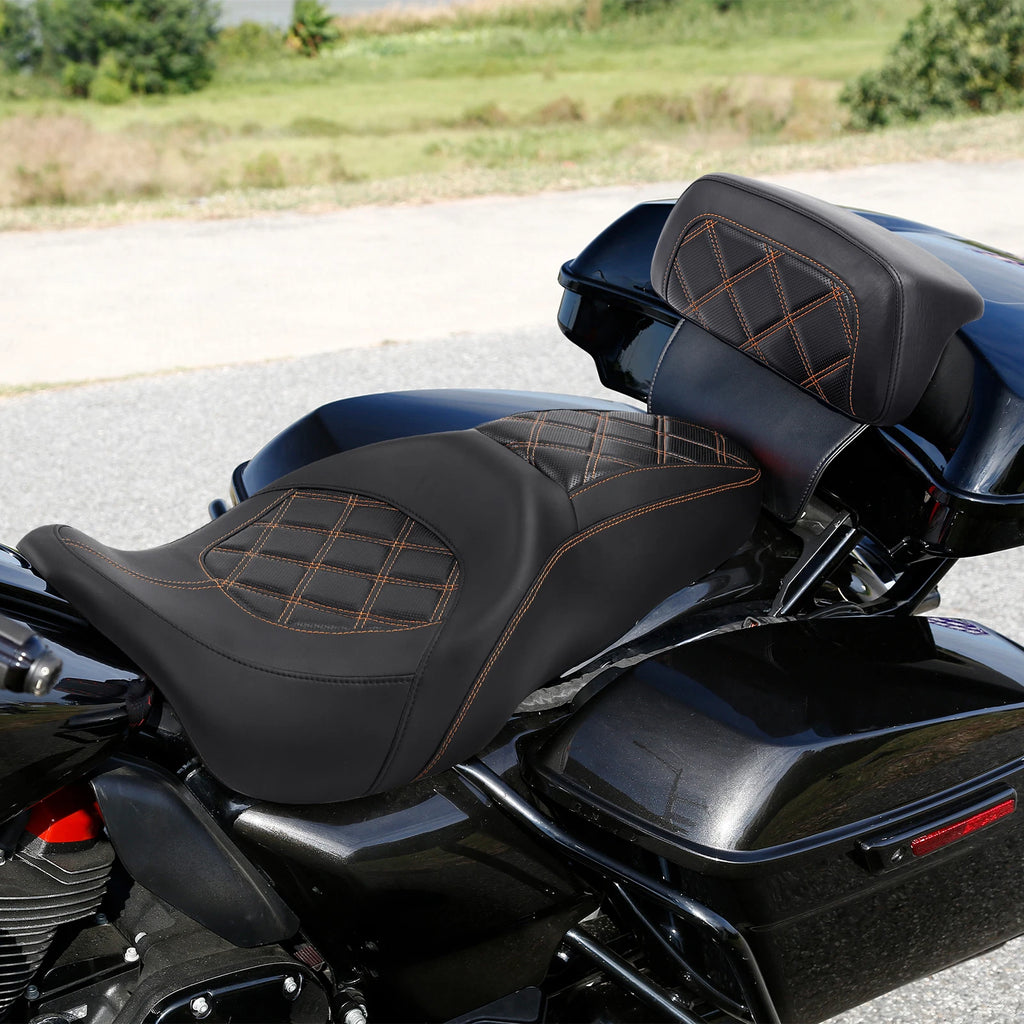 Driver Passenger Seat w/ Pad for Harley Touring Electra Glide (2014–2023)