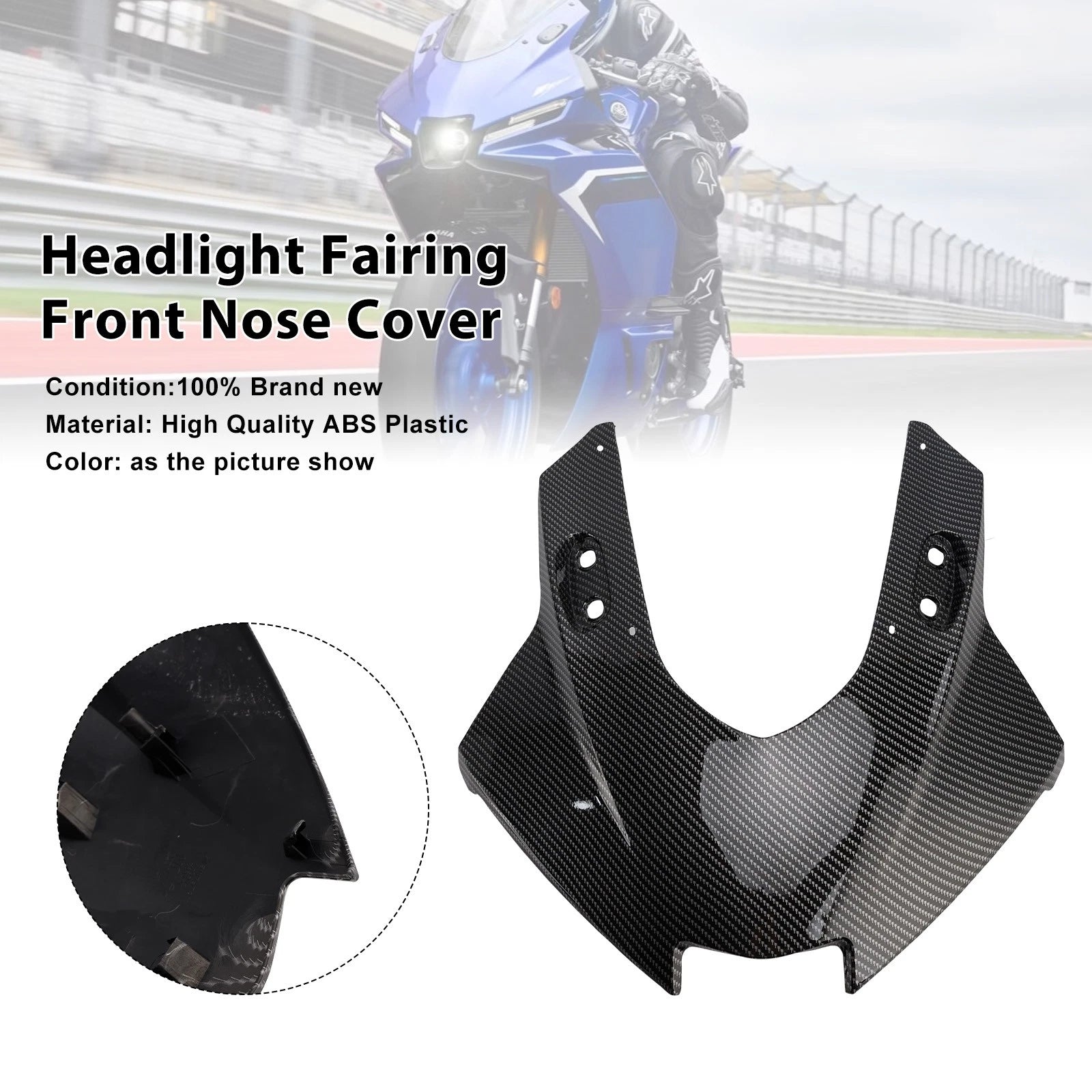 Headlight Fairing Front Nose Cover for Yamaha YZF-R3 R25 (2025–2026) Carbon
