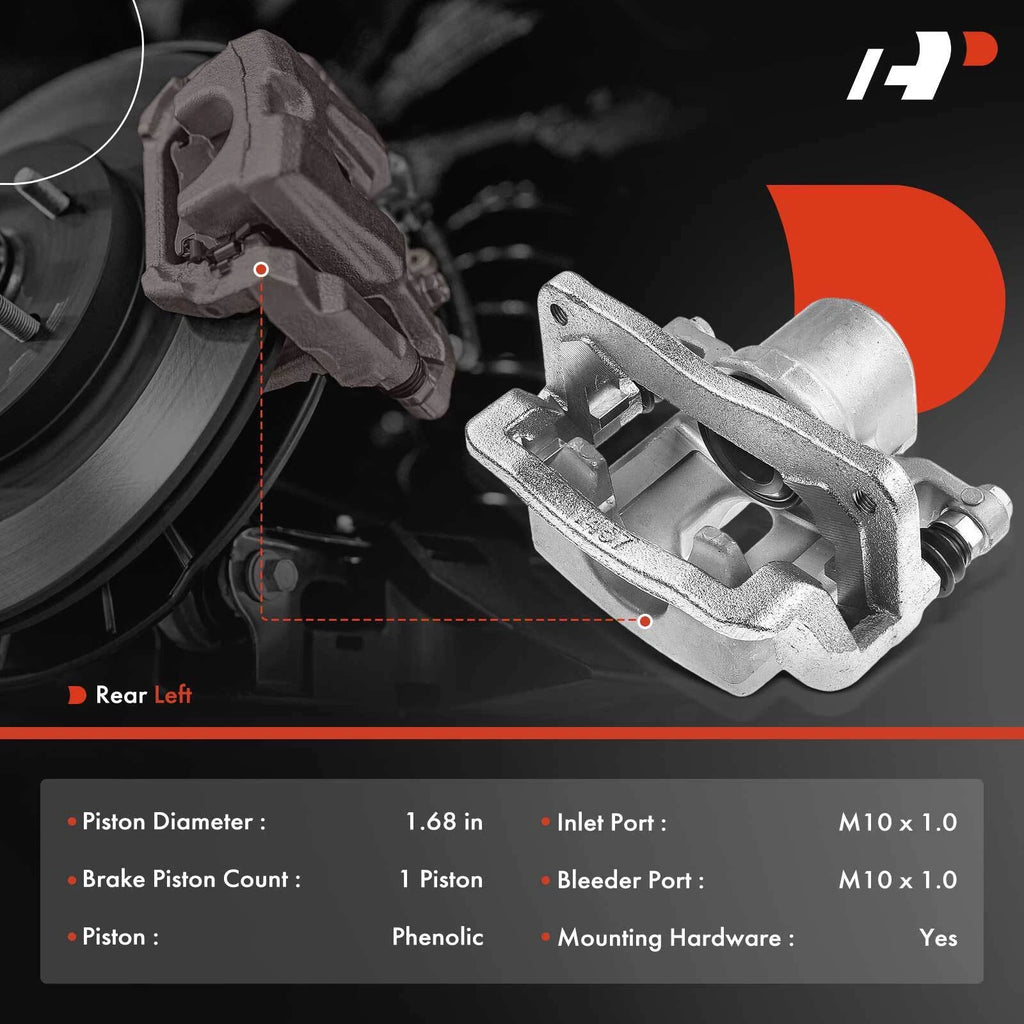 Rear Left Disc Brake Caliper with Bracket for Hyundai Santa Fe (2010-2012)
