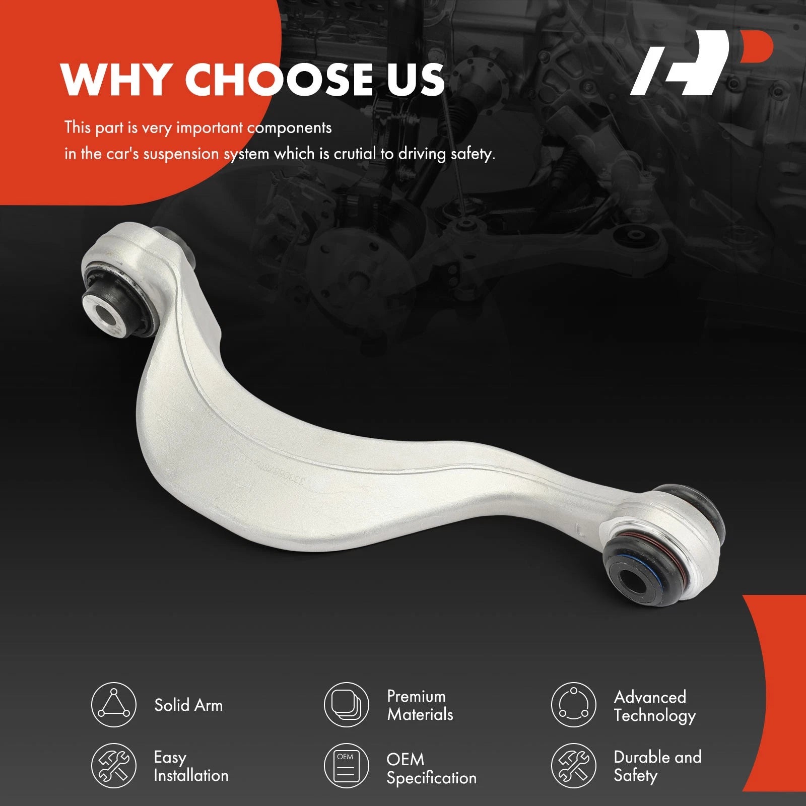 Rear Left Upper Control Arm with Ball Joint for BMW X5 X6 (2019-2023)