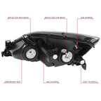 Pair of Chrome Housing Amber Corner Headlights for Honda Accord (2003–2007)