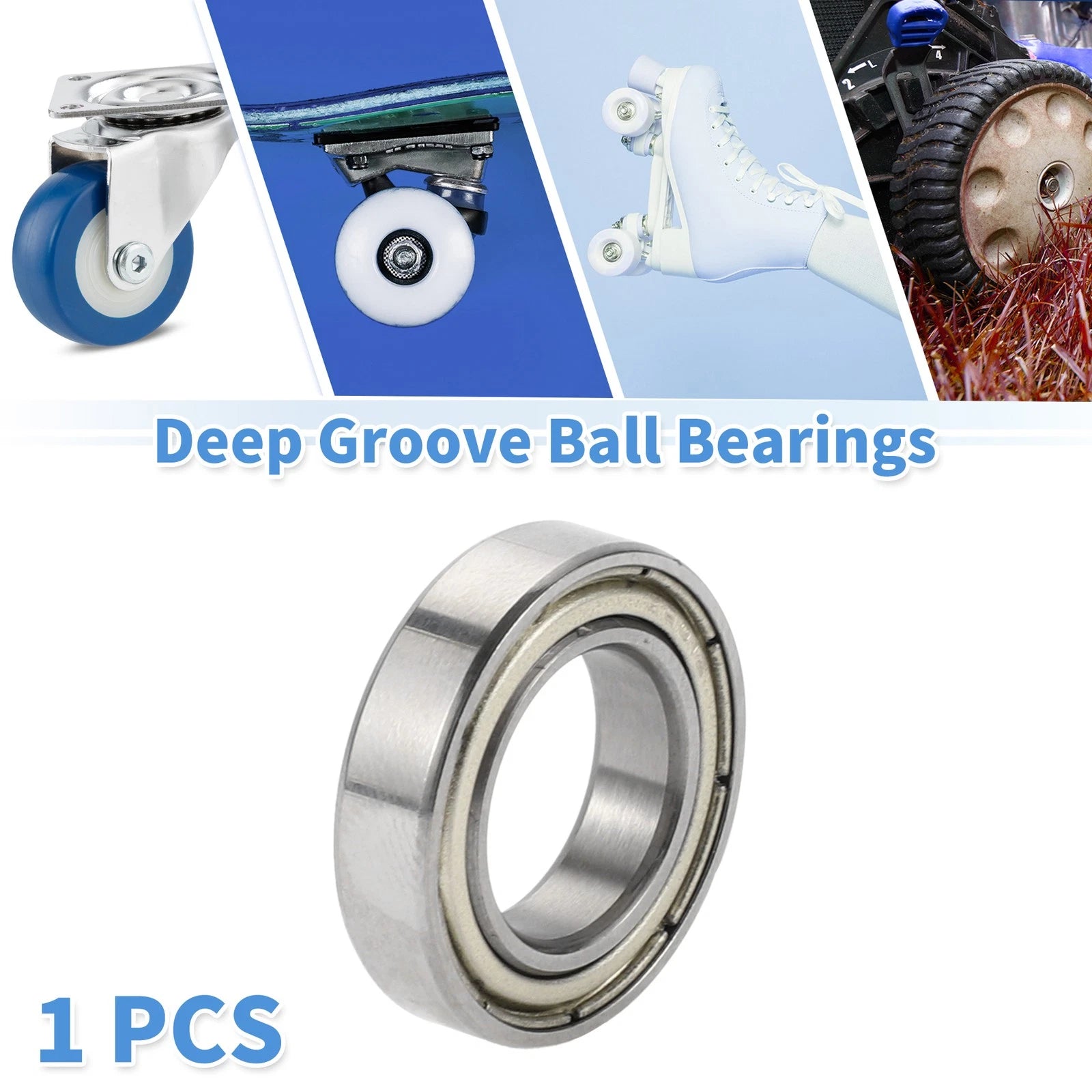6801ZZ Deep Groove Ball Bearing for Scooter Skateboard Wheel (12x21x5mm)