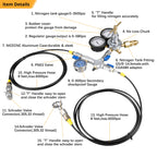 Dual 8 Feet 380psi Hose Nitrogen Shock Fill Tool for ATV UTV