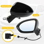 5Pin Left Side Door Mirror Gloss Black for Chevy Cruze (2016–2019)