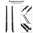 Set of 2 Door Glass Window Weatherstrip Seals for Mazda Miata (1990–2005)