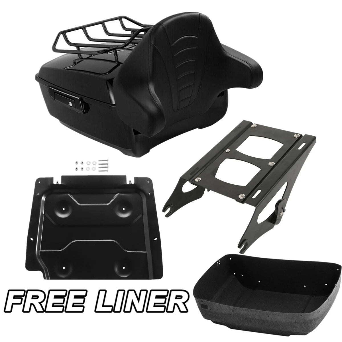 Trunk Pad Plate Mount Rack for Harley Street Road Glide King (2014–2025)