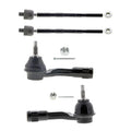 Set of 2 Mevotech Supreme Inner Outer Steering Tie Rod Ends for Accent (2018–2022)