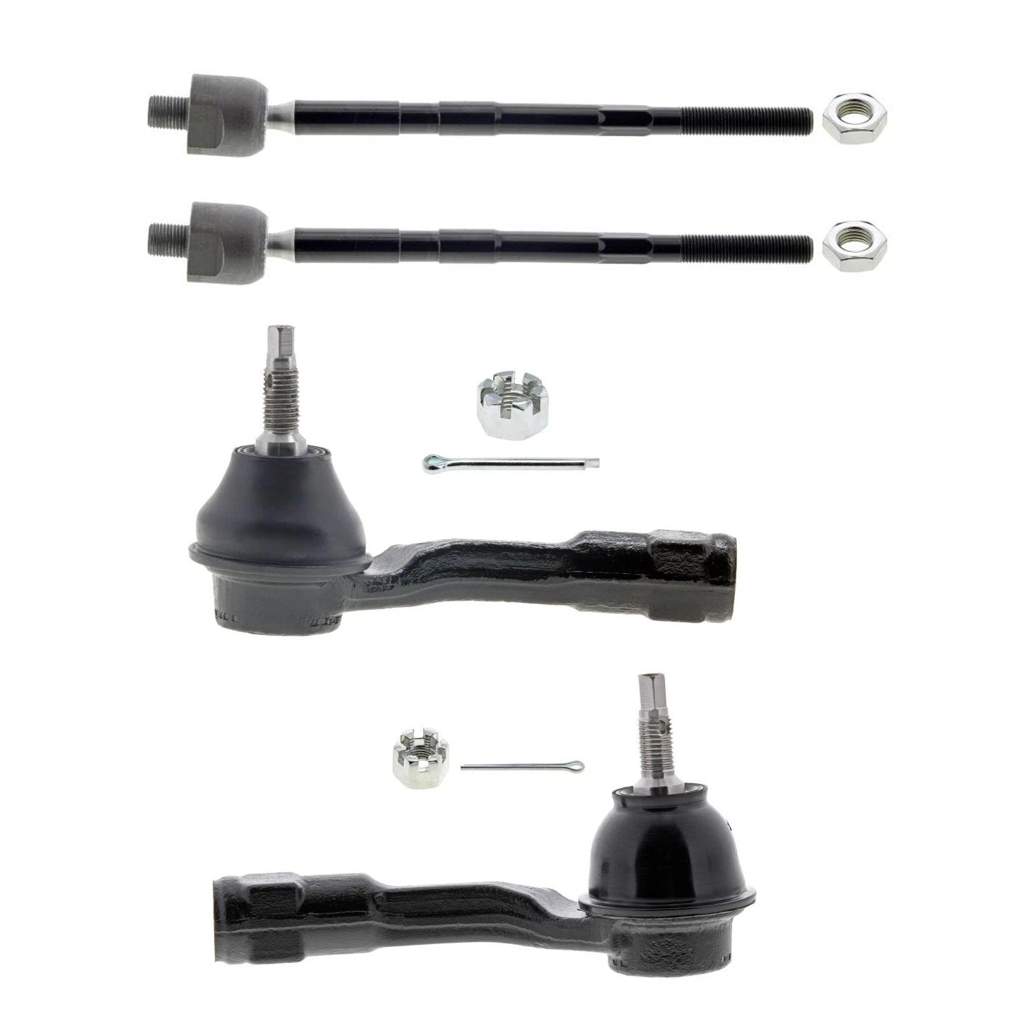 Set of 2 Mevotech Supreme Inner Outer Steering Tie Rod Ends for Accent (2018–2022)