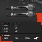 2X Front Inner Tie Rod Ends for Ford Ranger (2019-2023)
