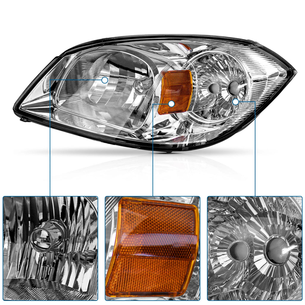 Halogen Headlight Set for Chevrolet Cobalt, Pontiac G5 (2005–2010)