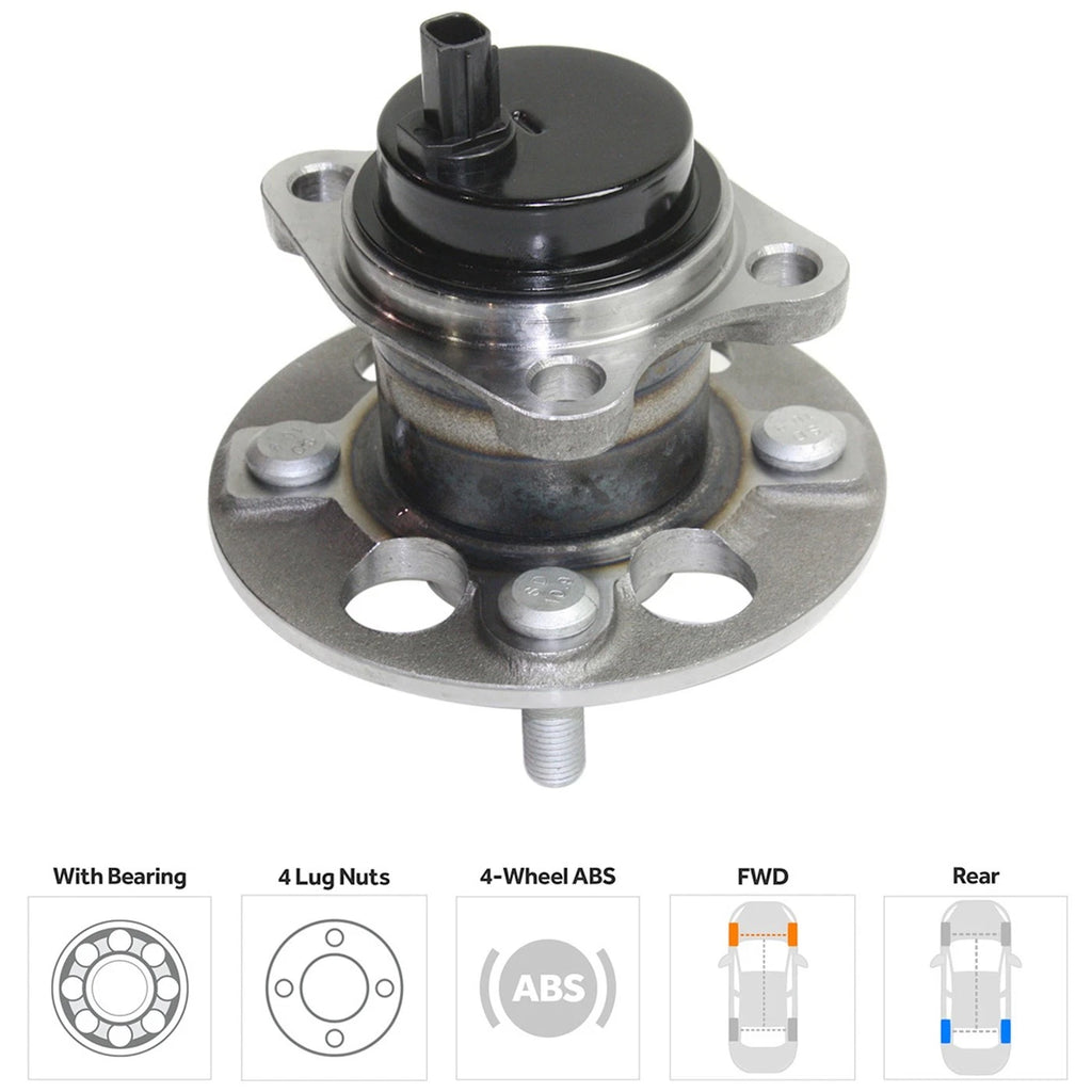 Wheel Hub for Toyota Yaris (2006–2014) Rear with Bearing & Sensor