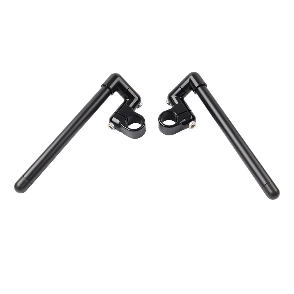 32MM Clip-On Handlebar for Universal Motorcycles (7/8" Fork Tube) Black