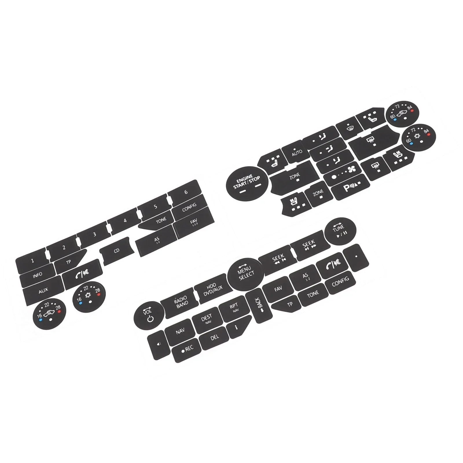 Stickers Repair Decal Button for Car Interior Accessories