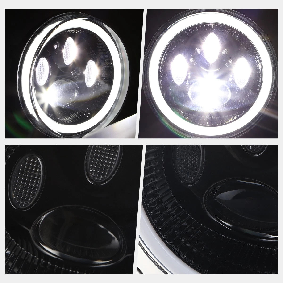 Clear Projector Lens LED Fog Lights for GMC Sierra 1500 2500HD 3500HD (2007–2014)