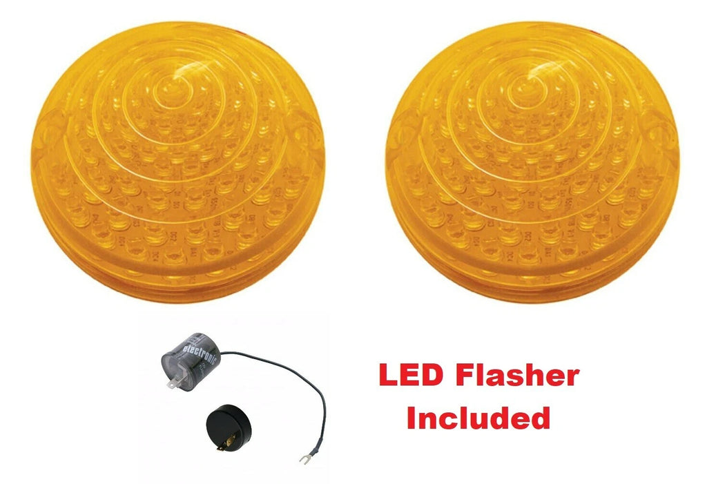 Amber LED Turn Signal Parking Lights with Flasher for Ford Mustang (1964–1966)