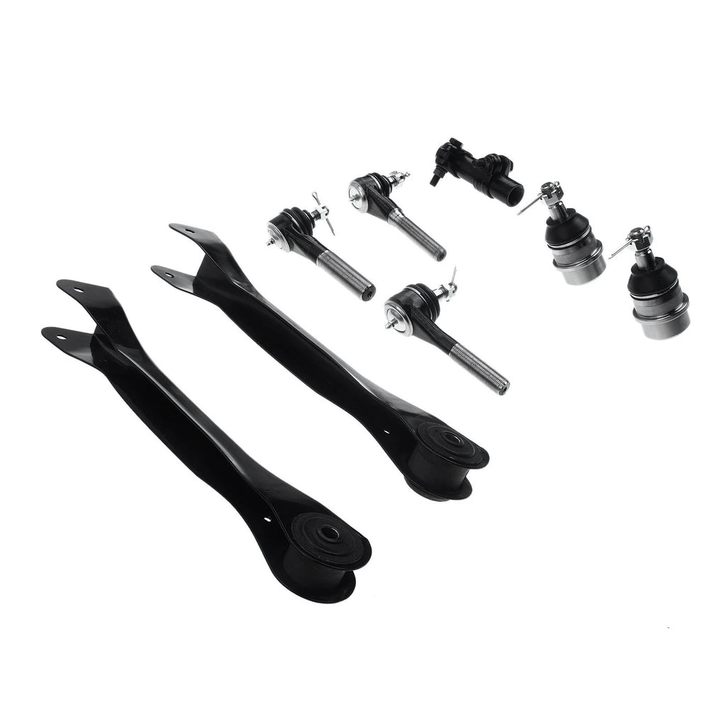 8x Front Upper Control Arm Ball Joint Tie Rod End for Jeep Cherokee (1997-2001)