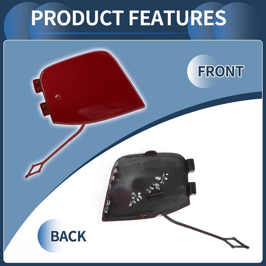 Front Right Bumper Tow Hook Cover for Mercedes-Benz GLA Class (2015–2023) No.A2478859403 Red