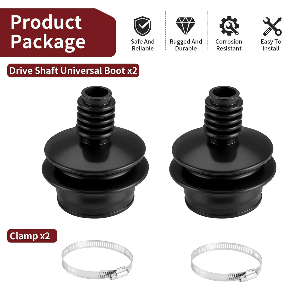 2 Pack Drive Shaft Universal Boot for Suzuki QuadRunner 250 LT4WD (1987–1998)