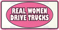 License Plate Decal for Trucks - Real Women Drive - Pink Diamond Plate