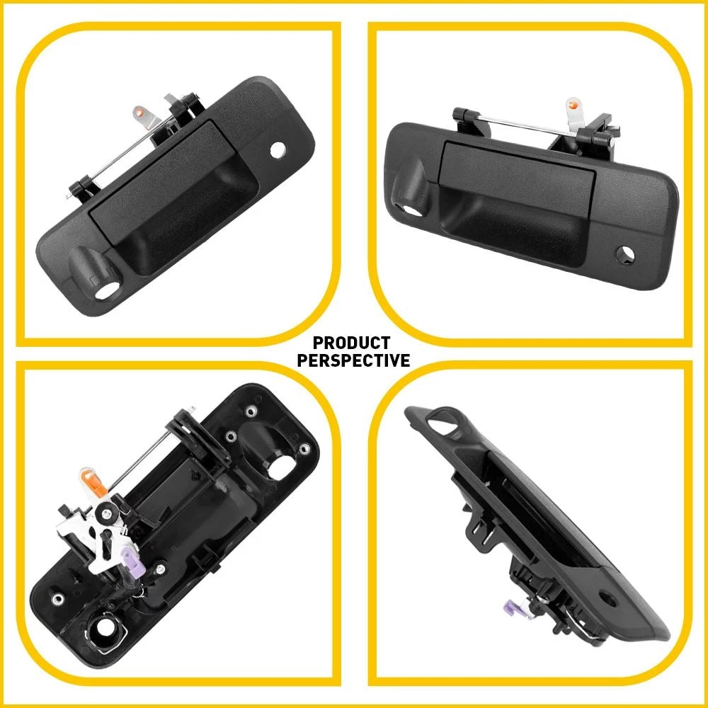 Tailgate Handle Liftgate Latch for Toyota Tundra (2007–2013) w/Camera Hole Black